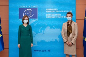 FOTO // Maia Sandu a avut discuții cu Marija Pejčinović Burić, Secretarul General al Consiliului Europei